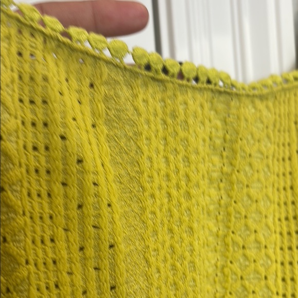 NWT! Mustard Multi Knit Embroidered neckline and Bottom Women's Top. - Picture 6 of 7